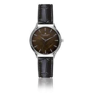 Damski zegarek z czarnym paskiem ze skóry naturalnej Frederic Graff Lismo