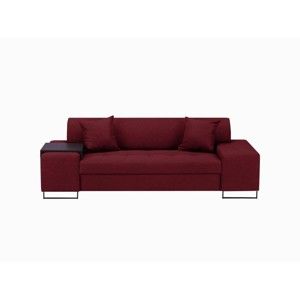 Czerwona sofa 3-osobowa z nogami w czarnej barwie Cosmopolitan Design Orlando