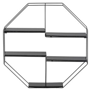 Czarna wielopoziomowa metalowa półka 58 cm Industrial – Wenko