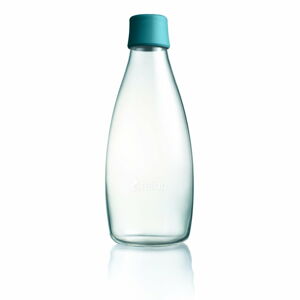 Jasnoniebieska szklana butelka ReTap z dożywotnią gwarancją, 800 ml