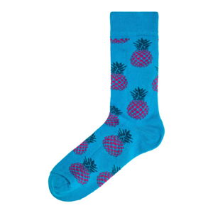 Niebieskie skarpety damskie Funky Steps Pineapple, rozmiar 35–39