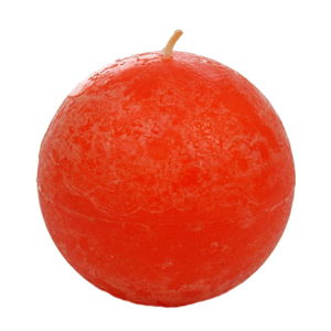 Pomarańczowoczerwona świeczka J-Line Ball