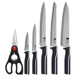 Komplet 5 noży i nożyczek kuchennych Bergner Scissors