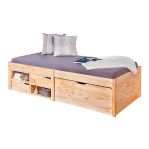 Łóżko z litego drewna sosnowego Interlink Farum, 90x200 cm