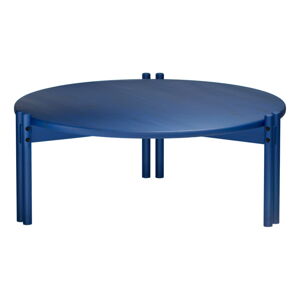 Niebieski okrągły stolik z litego drewna sosnowego ø 80 cm Sticks – Karup Design