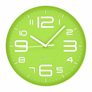 Zielony zegar ścienny Postershop Timmy, ø 25 cm