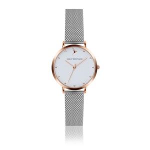 Zegarek damski z paskiem ze stali nierdzewnej w srebrnym kolorze Emily Westwood Birdie