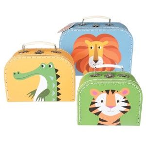 Zestaw 3 kuferków dla dzieci Rex London Colourful Creatures