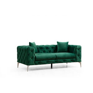 Ciemnozielona aksamitna sofa 197 cm Como – Balcab Home