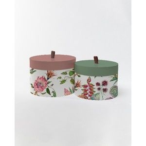 Okrągłe pudełka Surdic Round Boxes Flores Salvajes z motywem kwiatów, 30x30 cm