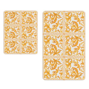 Żółte/białe dywaniki łazienkowe zestaw 2 szt.  – Oyo Concept