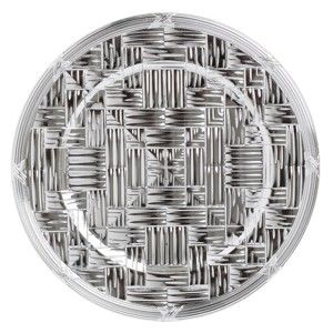 Talerz z tworzywa sztucznego w kolorze srebra InArt, ⌀ 36 cm