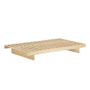 Naturalne łóżko z litego drewna sosnowego ze stelażem 90x200 cm Kanso – Karup Design