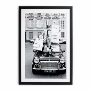 Czarno-biały plakat Velvet Atelier Chanel, 40x30 cm