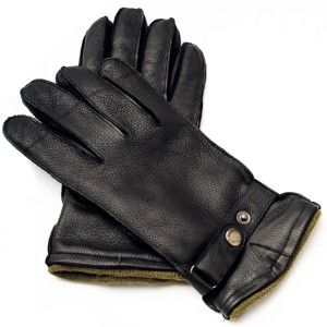 Męskie czarne rękawiczki skórzane Pride & Dignity Logan, rozmiar S