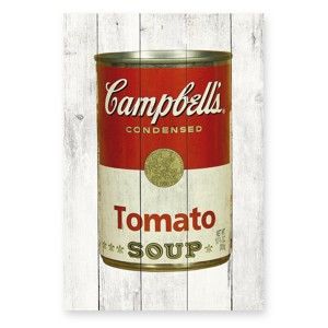 Tabliczka ścienna z drewna sosnowego Really Nice Things Tomato Soup, 40x60 cm