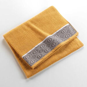 Żółty bawełniany ręcznik kąpielowy frotte 90x150 cm Esteban – douceur d'intérieur