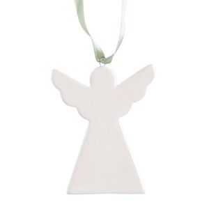 Biała wisząca ceramiczna figurka aniołka Ewax Angel
