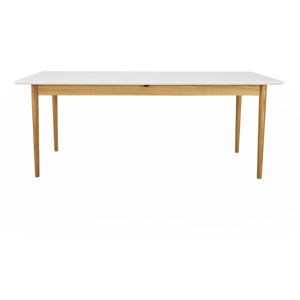 Rozkładany stół z białym blatem 90x195 cm Skagen – Tenzo