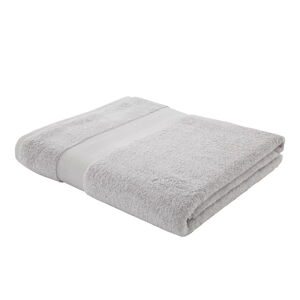 Jasnoszary ręcznik bawełniany z domieszką jedwabiu 100x150 cm - Bianca