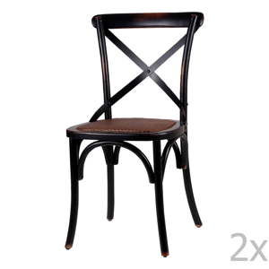 Zestaw 2 czarnych krzeseł sømcasa Ariana