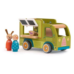 Drewniane auto zabawkowe La Grande Famille Food Truck  – Moulin Roty