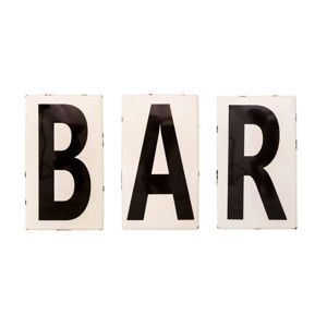 Emaliowane litery Antic Line Bar