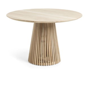 Stół z drewna tekowego Kave Home Irune, ø 120 cm