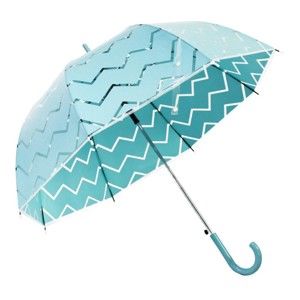 Turkusowy parasol Ambiance Chevron, ⌀ 100 cm