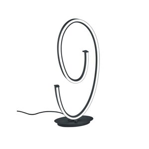 Czarna lampa stołowa LED ze sterowaniem głosowym/mobilną aplikacją i metalowym kloszem (wysokość 65 cm) Ciola – CINQUE