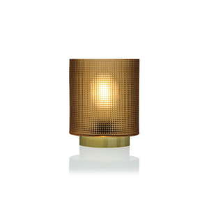 Żółta szklana lampa LED Versa Relax, ⌀ 11,8 cm