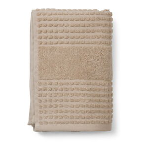 Beżowy ręcznik z bawełny organicznej 50x100 cm Check - JUNA