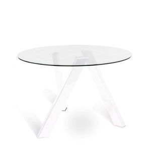 Stół do jadalni z białą konstrukcją Design Twist Bema