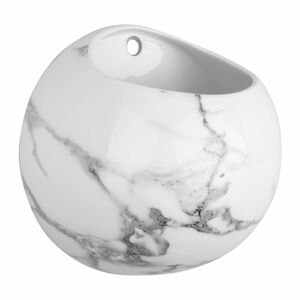 Ceramiczna doniczka ścienna w dekorze marmuru PT LIVING Globe