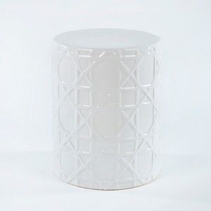 Biały stołek Thai Natura Ceramic