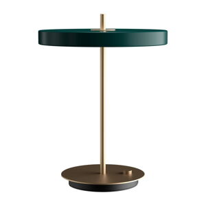 Ciemnozielona lampa stołowa LED ze ściemniaczem z metalowym kloszem (wysokość 41,5 cm) Asteria Table – UMAGE