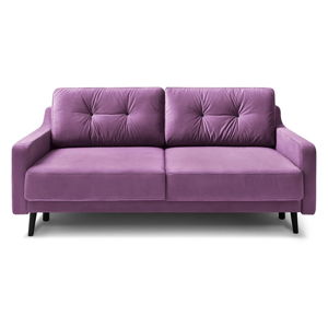 Fioletowa rozkładana sofa 3-osobowa Bobochic Paris Torp