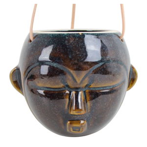 Ciemnobrązowa wisząca doniczka PT LIVING Mask, wys. 15,2 cm