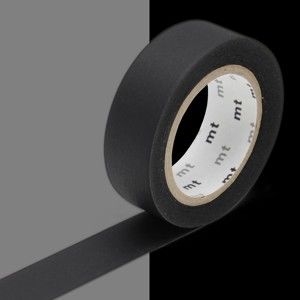 Czarna taśma dekoracyjna washi MT Masking Tape Uni