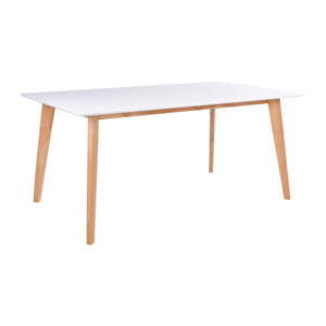 Biały stół do jadalni z brązowymi nogami House Nordic Vojens, dł. 150 cm