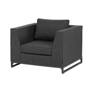 Czarny metalowy fotel ogrodowy Rhodos – Exotan