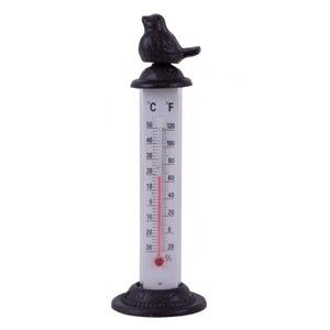 Żeliwny termometr w kształcie ptaszka Esschert Design, wys. 22 cm