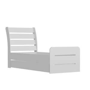 Białe łóżko jednoosobowe Pata White, 104x201 cm