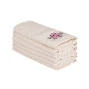 Zestaw 6 beżowych ręczników bawełnianych Nakis Cassie, 30x50 cm
