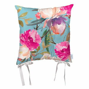 Różowo-niebieska poduszka na krzesło z mikrowłókna Mike & Co. NEW YORK Butterflies, 43x43 cm
