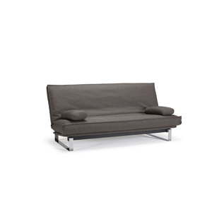 Ciemnoszara rozkładana sofa ze zdejmowanym obiciem Innovation Minimum Flashtex Dark Grey