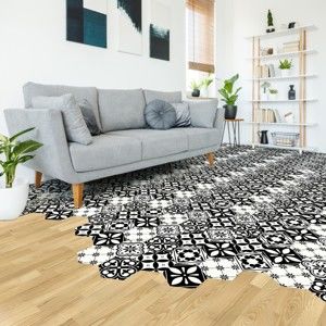 Zestaw 10 naklejek na podłogę Ambiance Floor Stickers Hexagons Manoela, 40x90 cm