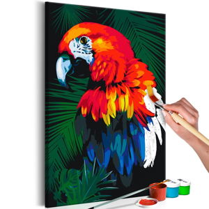 Zestaw płótna, farb i pędzli DIY Artgeist Parrot, 40x60 cm