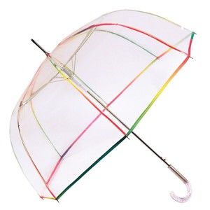 Przezroczysty parasol z tęczowymi detalami Ambiance Birdcage, ⌀ 95 cm