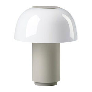 Szara aluminiowa lampa stołowa LED ze ściemniaczem (wysokość 22 cm) Harvest – Zone